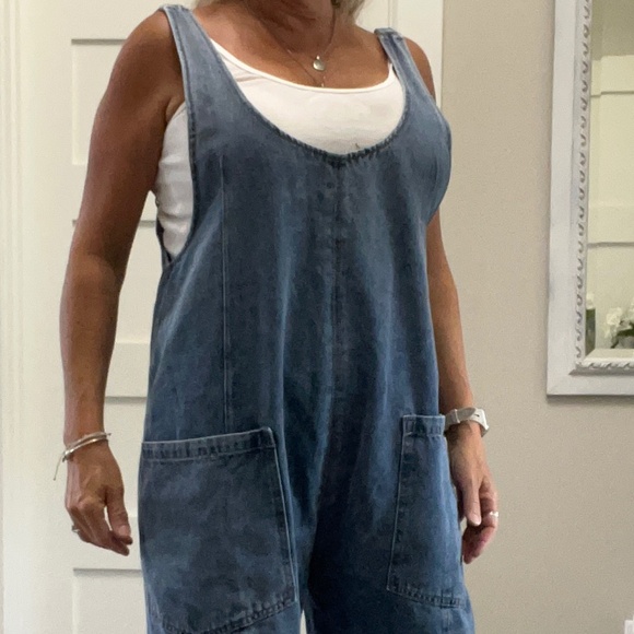 Oli & Hali “ Istanbul “ Oli and Hali Relaxed Fit Denim Overalls Jean Romper 15 - Picture 6 of 8